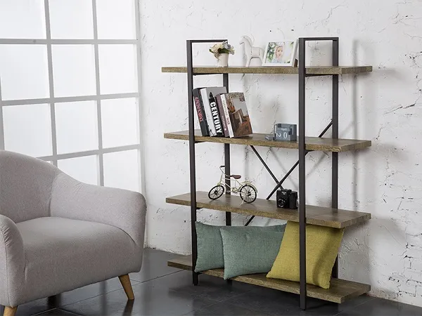 4 Tier Bookcases/4 Tier Metal Bookshelf