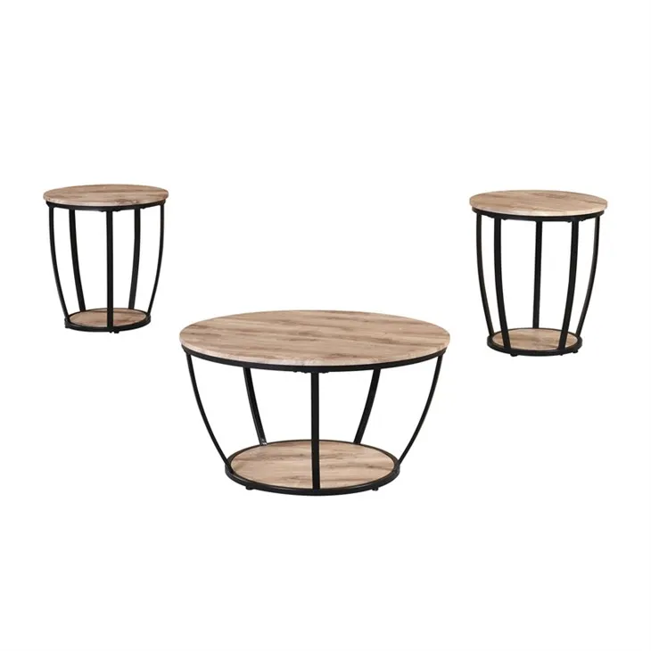 Metal Round Coffee Table Set