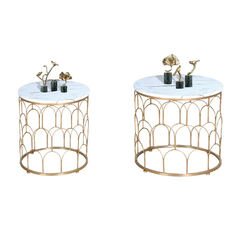 Round Metal Coffee Table Set