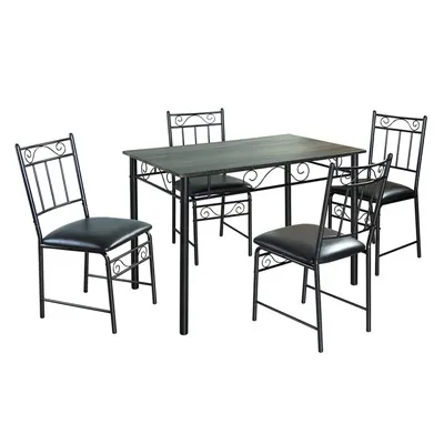 Mesa de comedor negra para 4 personas